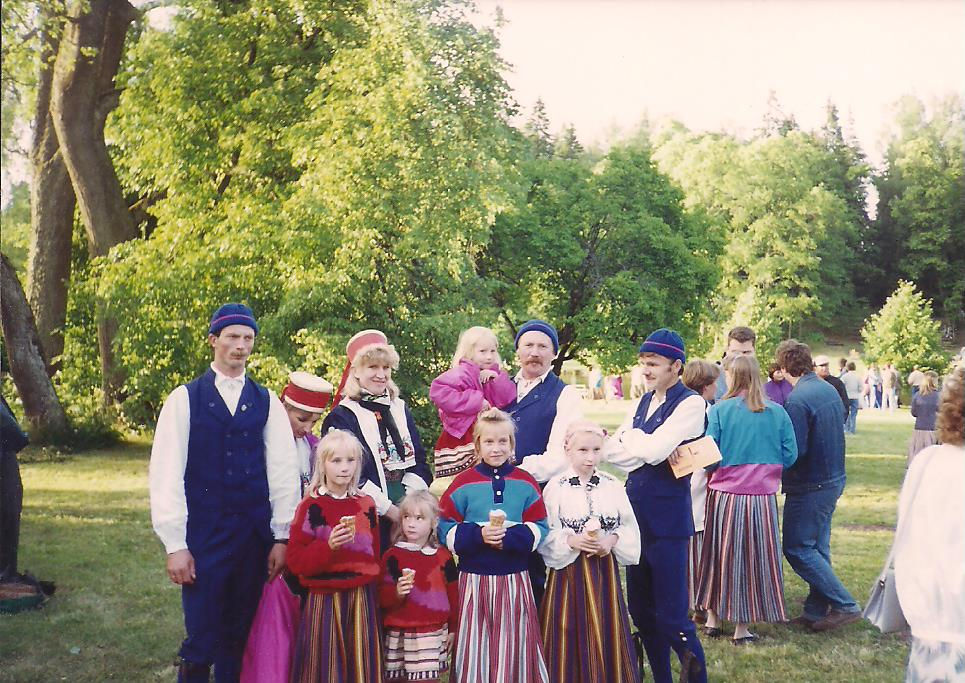 Chorus members at a rehearsal